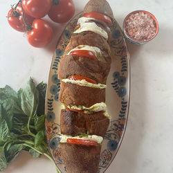 Caprese Stuffed Bread with Pesto