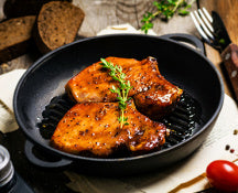 Glazed Pork Chops with Quince