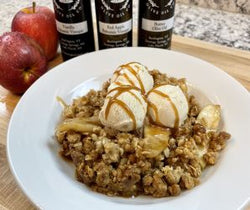 Apple Crisp with a Balsamic Apple Caramel Drizzle