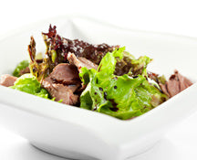 Salad with Lavender Balsamic Glazed Duck