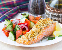Baked Salmon with Coconut Crust