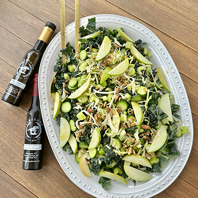 Green Crunch Salad with EVOO Homemade Dressing Green Crunch Salad with EVOO Homemade Dressing