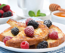 Baked French Toast with Raspberries and Almonds