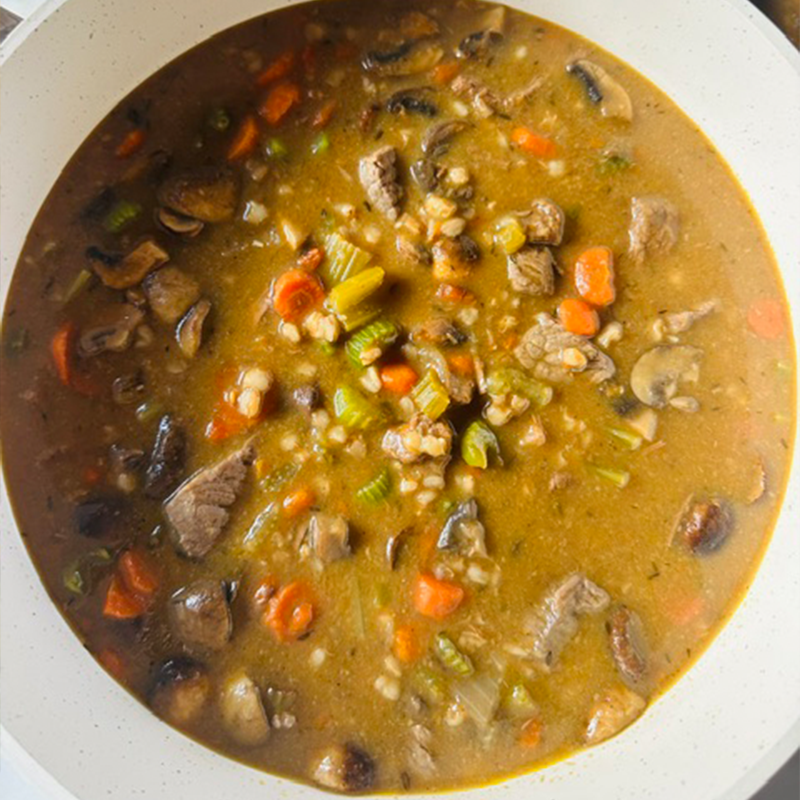 Beef and Farro Soup