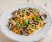 Roasted Butternut Squash Risotto with Mushrooms