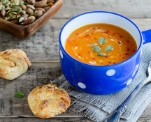 Chipotle Carrot Soup with Red Apple Balsamic
