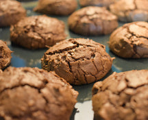 Chocolate-Lime Brownie Cookies with Coconut Balsamic Glaze