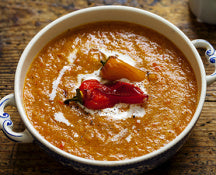 Cream of Roasted Pepper & Tomato Soup