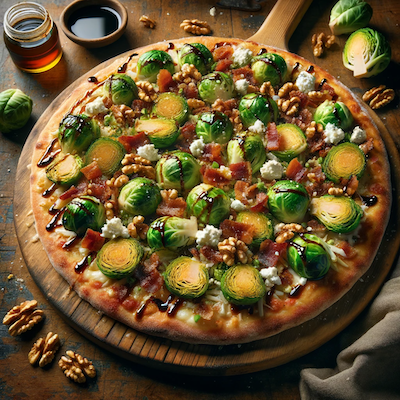 Bourbon Maple Bacon & Brussel Sprouts Pizza