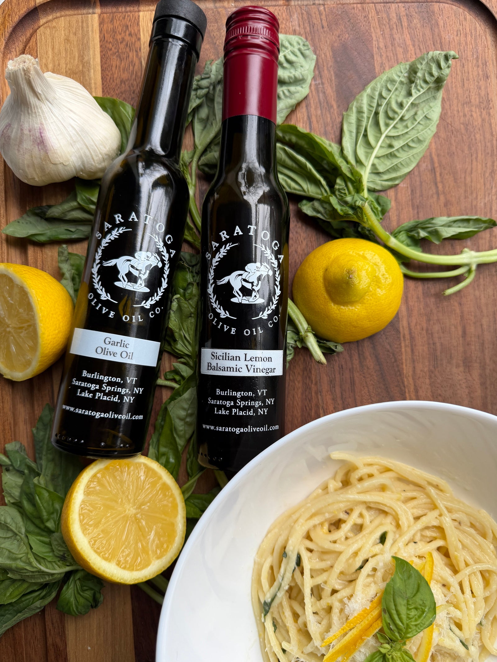 Lemon, Basil & Garlic Spaghetti