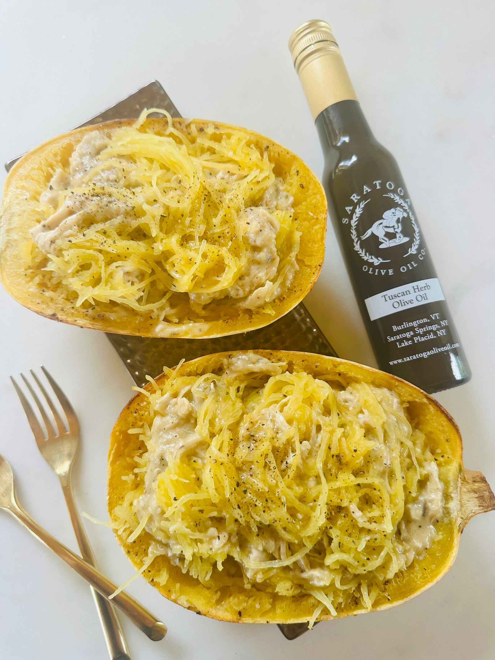 Alfredo-ish Spaghetti Squash