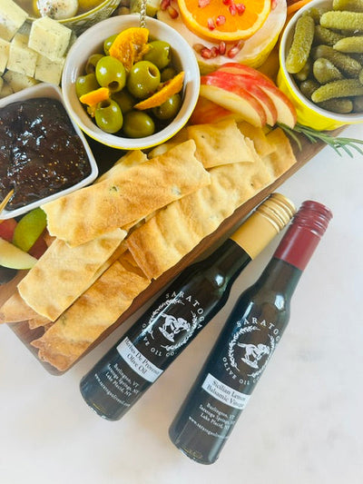 Lemon Balsamic & Herbes de Provence Flatbread Crackers