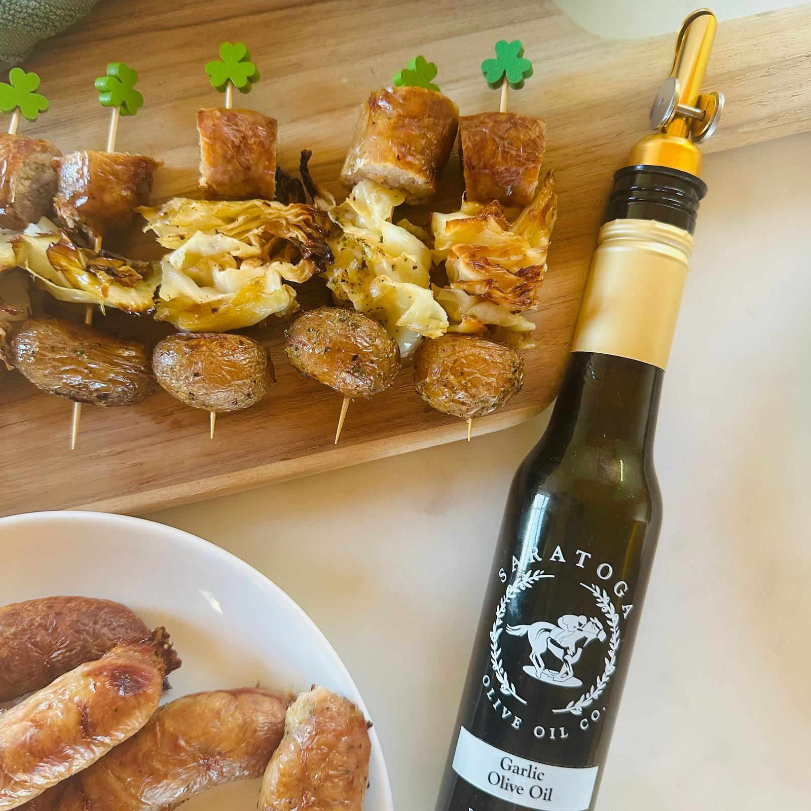 Bangers and Mash St. Patrick’s Day Skewers