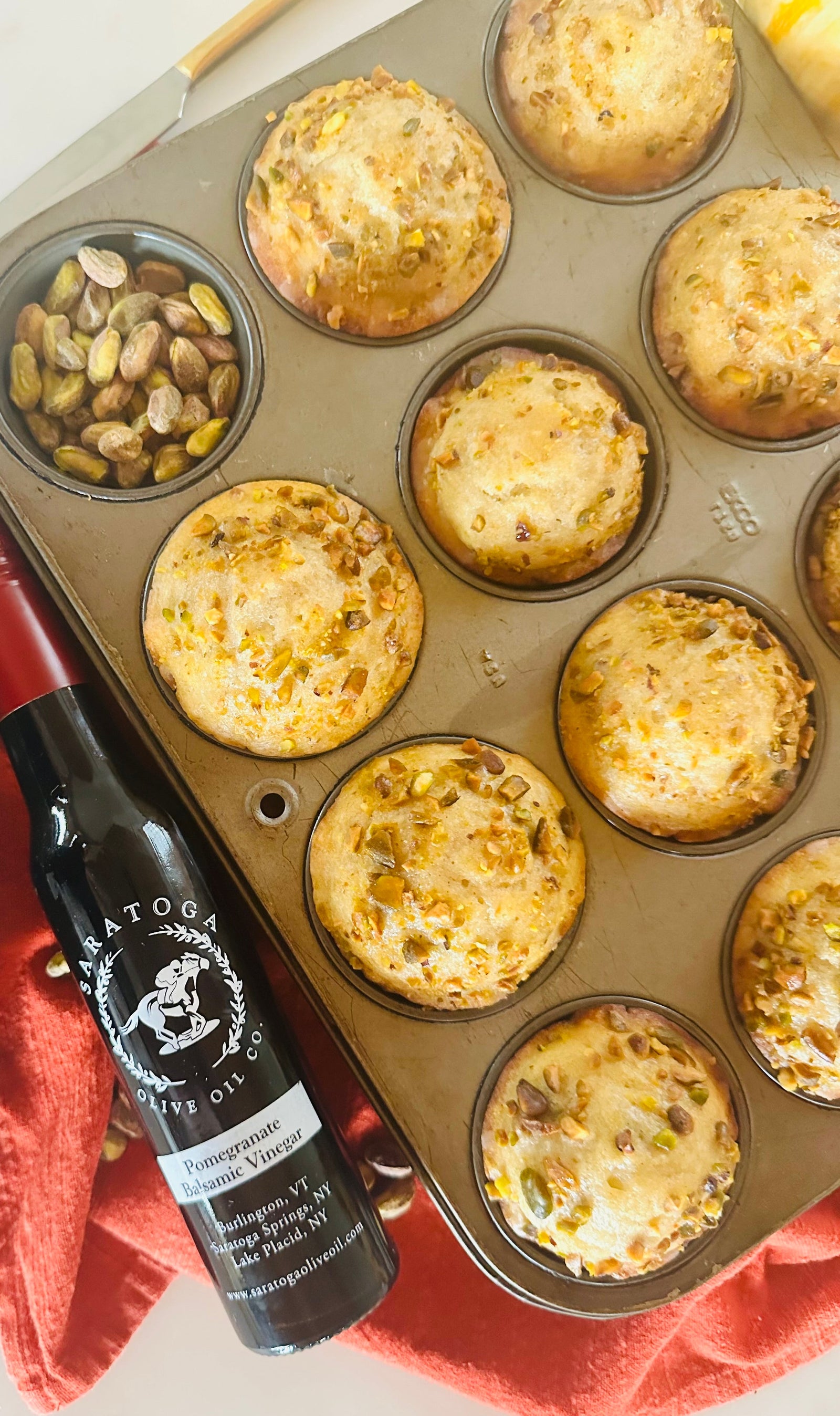 Pistachio Cardamom Muffins