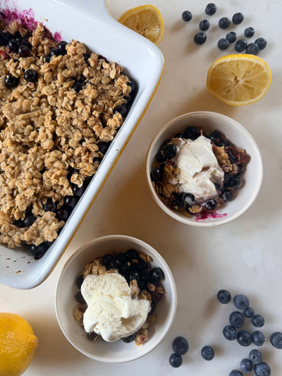 Easy Blueberry Lemon Crumble