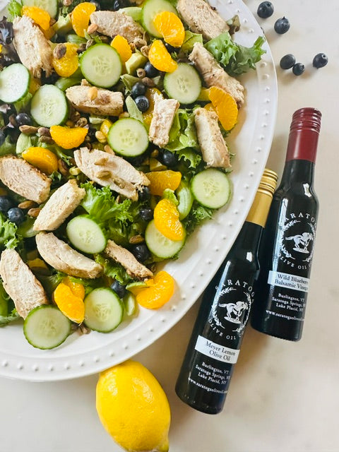 Grilled Chicken & Blueberry Salad with a Sweet-Tart Vinaigrette