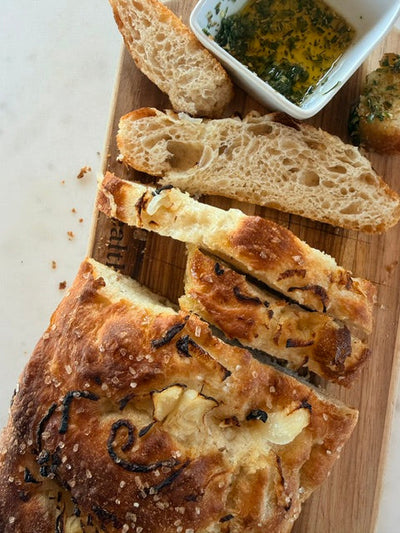 Onion Focaccia with Olive Oil & Salt