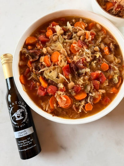 Cabbage, White Bean, and Prosciutto Soup