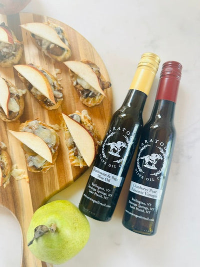 Mushroom and Pear Crostini