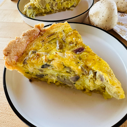 Leek, Mushroom, and Gruyère Quiche