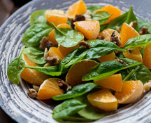 Mandarin and Goat Cheese Spinach Salad