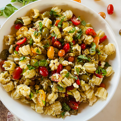 Simple Roasted Fall-ish Pasta Salad