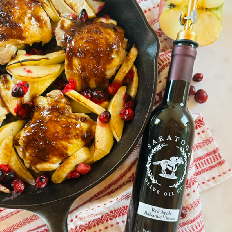 Skillet Chicken with Apples and Cranberries