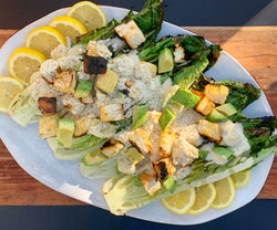 Grilled Peachy Caesar Salad