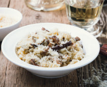 Wild Mushroom and Sage Olive Oil Risotto