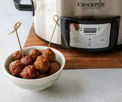 Crockpot BBQ Jam Meatballs