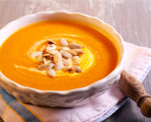 Squash Soup with Shaved Mexican Chocolate
