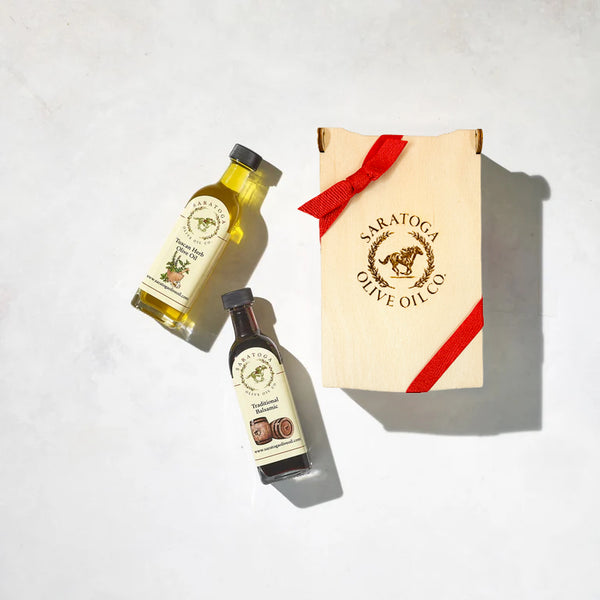 Wooden 60ml Gift Box | Buy Online Now! | Saratoga Olive Oil Co.