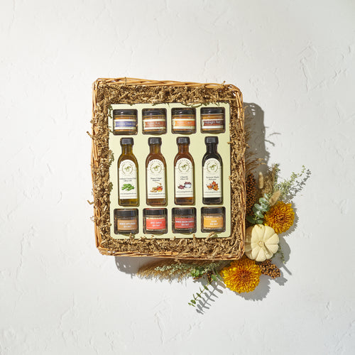 Sea Salt, Vinegar & Olive Oil Samplers Saratoga Olive Oil Co.