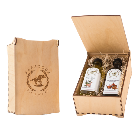 Wooden Box Gift Pair with 60mL sample pairing inside