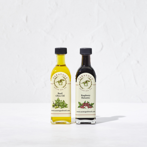 60ml Pairing: Basil Olive Oil and Raspberry Balsamic Vinegar