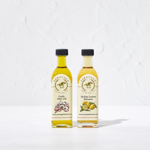 60ml Pairing: Garlic Olive Oil and Sicilian Lemon Balsamic Vinegar