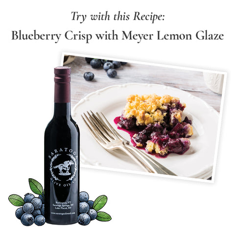 blueberry balsamic vinegar recipe suggestion blueberry crisp with meyer lemon glaze