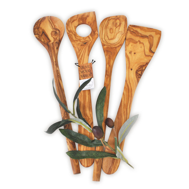 Olive Wood Cooking Spoons Gift Set