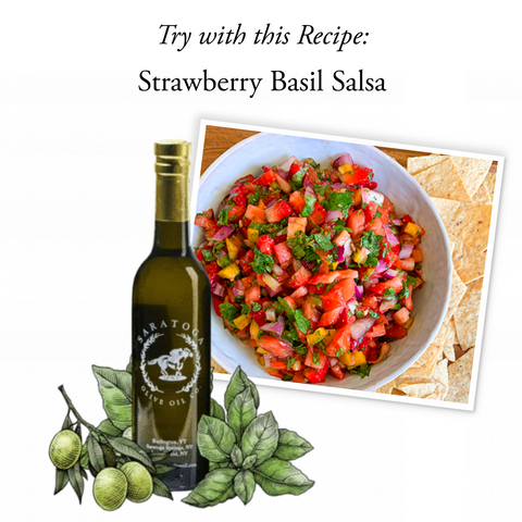 strawberry basil salsa recipe with basil olive oil