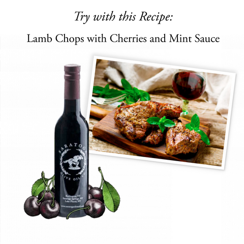 black cherry balsamic vinegar recipe suggestion lamb chops with cherries and mint sauce