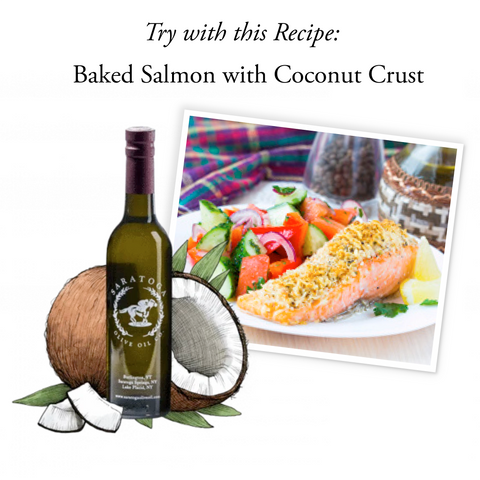 coconut balsamic vinegar recipe suggestion baked salmon with coconut crust