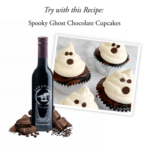 chocolate balsamic vinegar recipe suggestion spooky ghost chocolate cupcakes