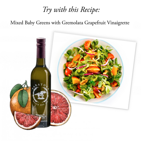 grapefruit balsamic vinegar recipe suggestion mixed baby green with gremolata grapefruit vinaigrette