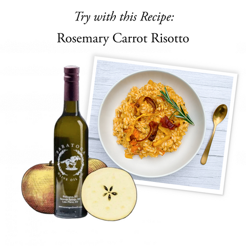 gravenstein apple balsamic vinegar recipe suggestion rosemary carrot risotto