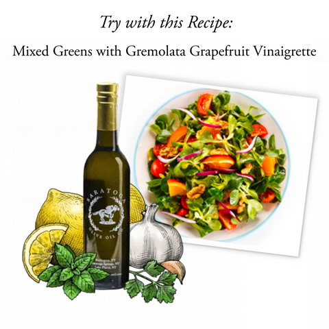 mixed greens with gremolata grapefruit vinaigrette recipe 