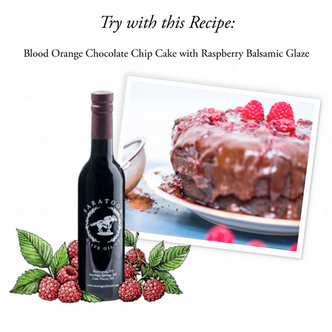 raspberry balsamic vinegar recipe suggestion blood orange chocolate chip cake with raspberry balsamic glaze