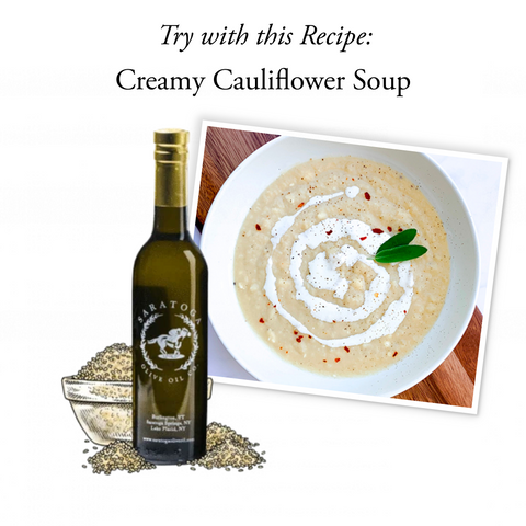 creamy cauliflower soup recipe with sesame oil