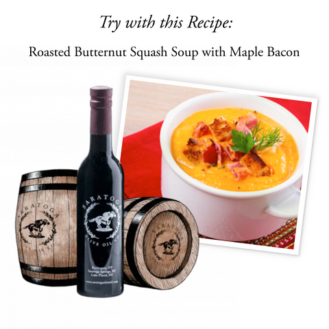 vermont balsamic vinegar recipe suggestion roasted butternut squash soup with maple bacon